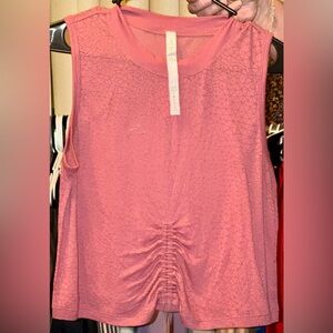 🌸 Lululemon Cinch Me Up Front Pink Tank Top | Size 8 💗